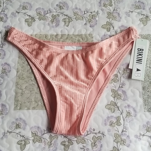 The Bikini Lab Luster Ribbed Bandeau Cheeky Bikini - Picture 13 of 15